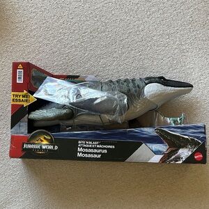 Mattel Jurassic World Mosasaurus Figure - Gray and Black